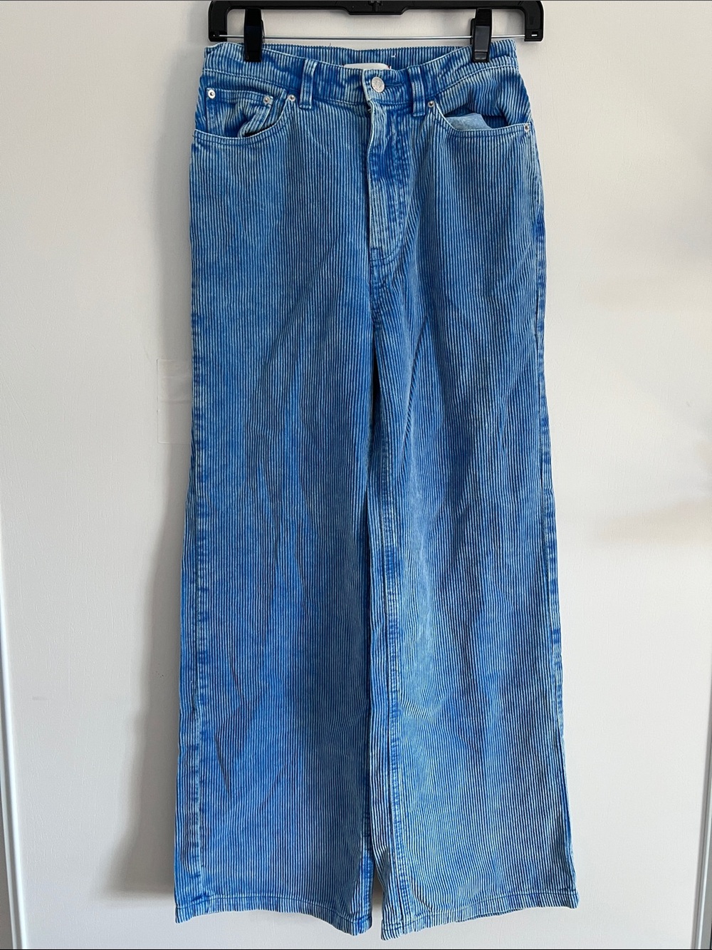 BDG Wide Leg Corduroy Jeans in Blue - Women's Casual Comfort